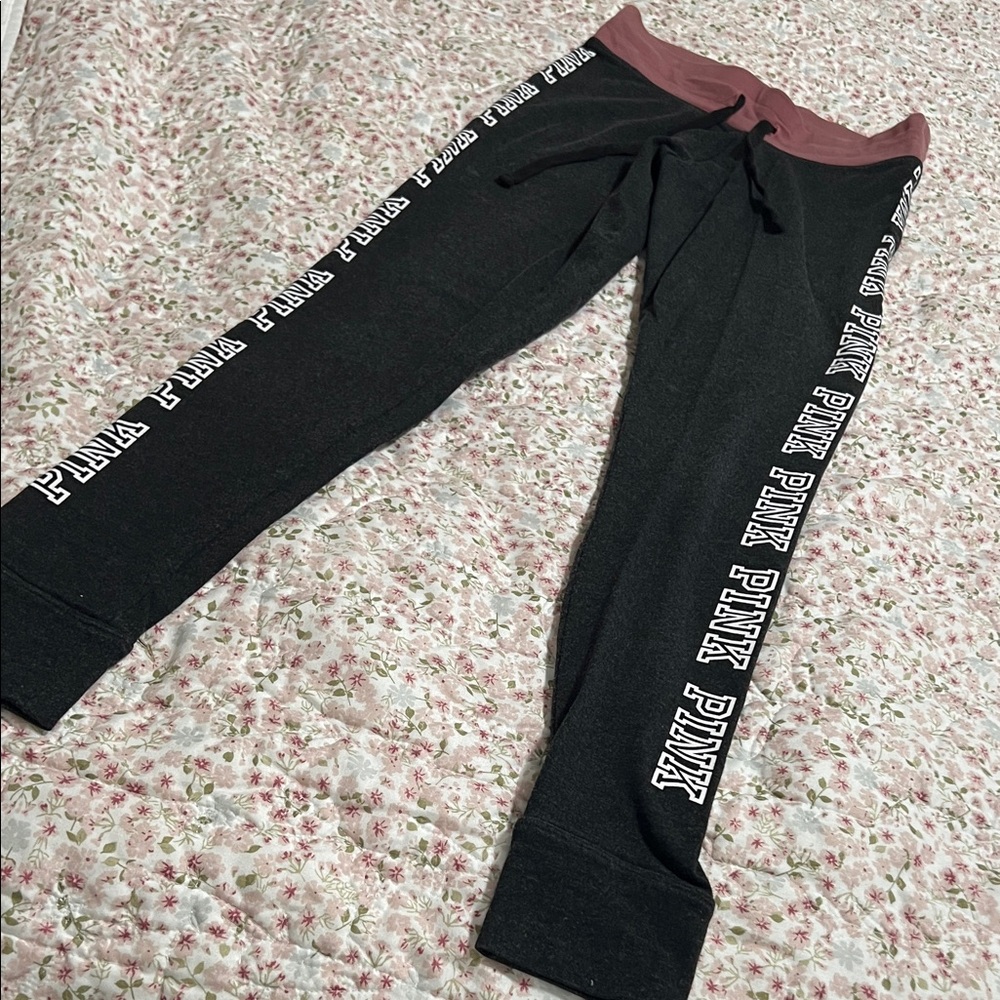 Victoria's Secret  Dark Rose and  Dark Gray Yoga Pants